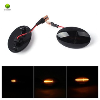 หลอดไฟเลี้ยวไดนามิก LED สีดํา สําหรับรถยนต์ Opel Corsa B Corsa C Astra F Combo B Combo C 2 ชิ้น