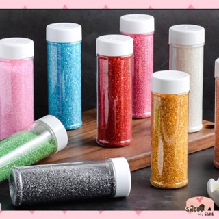 🔥พร้อมส่ง🔥 น้ำตาลตกแต่ง Sprinkle Sugar เกล็ดน้ำตาลสีต่างๆ ตกแต่งหน้าเค้ก คัพเค้ก ขนมเบเกอรี่ 130g Sweet my cake