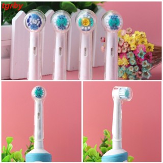 แปรงสีฟันไฟฟ้า หัวกลม แบบใส ป้องกันฝุ่น สําหรับ Oral B เป็นที่นิยม จํานวน 4 ชิ้น