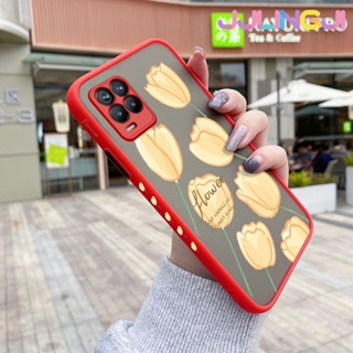 เคสโทรศัพท์มือถือ ซิลิโคนนิ่ม ใส กันกระแทก ลายดอกไม้สีเหลือง สําหรับ Realme 8 4G Realme 8 Pro