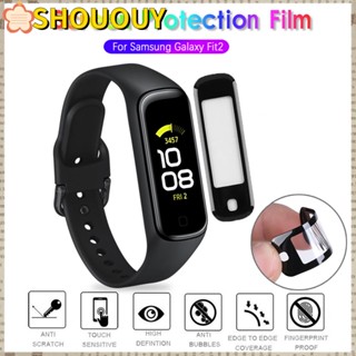 SHOUOUY ฟิล์มป้องกันรอยนิ้วมือ 3 มิติ ป้องกันเต็มรูปแบบ แบบใส สําหรับ Samsung Galaxy Fit 2 SM-R220