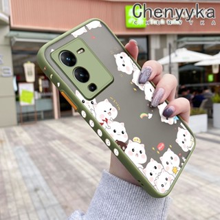 เคสโทรศัพท์มือถือ ซิลิโคนแข็ง กันกระแทก ลายการ์ตูนแมวน่ารัก สําหรับ VIVO V25 5G V25 Pro 5G V25E S15 Pro X80 Lite