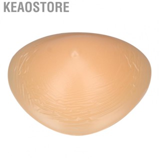 Keaostore False  Bra Pad Inserts Soft Silicone Triangular Shaped Concave Bottom Prosthetic Breast for Post Mastectomy Fake Boobs