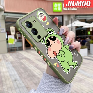 เคสโทรศัพท์มือถือใส ขอบสี่เหลี่ยม กันกระแทก ลายการ์ตูนชินจังซน สําหรับ VIVO V25 5G V25 Pro 5G V25E S15 Pro X80 Lite