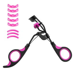 Professional Silicone Curling Portable Cosmetic Tool Ergonomic Handle Refill Pad Replacement Strips Eyelash Curler