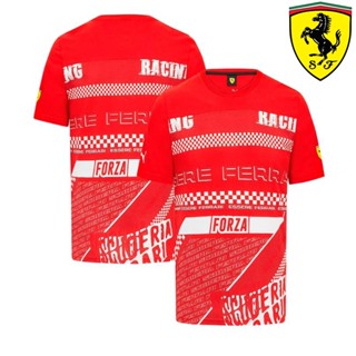 ใหม่ล่าสุด เสื้อกีฬาแขนสั้น ลายทีมแข่ง F1 Scuderia Ferrari F1 เหมาะกับฤดูร้อน สําหรับผู้ชาย และผู้หญิง 2023