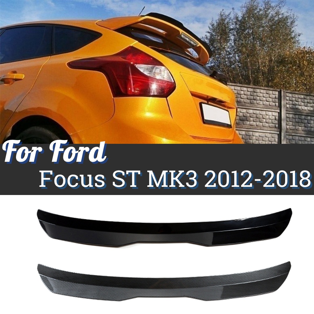 ชุดสปอยเลอร์หลังคารถยนต์ ABS สีดํา สําหรับ Ford Focus ST MK3 2012-2018