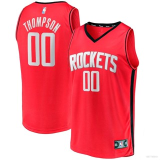 ใหม่ เสื้อกีฬาบาสเก็ตบอล คอกลม ลาย NBA Houston Rockets Amen Thompson พลัสไซซ์ สําหรับผู้ชาย และผู้หญิง 2023