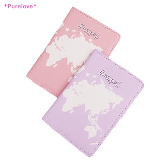 Purelove&gt; ใหม่ กระเป๋าใส่หนังสือเดินทาง พิมพ์ลายตัวอักษร เรียบง่าย แฟชั่นสําหรับผู้หญิง และผู้ชาย