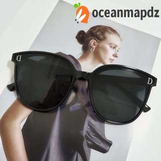 OCEANMAPDZ แว่นตากันแดด ป้องกันรังสีอัลตราไวโอเลต กรอบขนาดใหญ่ สไตล์วินเทจ สําหรับผู้หญิง