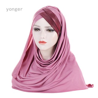 Glitter Muslim Hats Women Scarf Cap Headwear Wrap Turban Hat Arab Chemo Shawl Hijab Headscarf