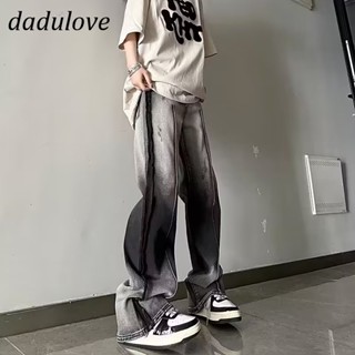 DaDulove💕 New American ins high street hip hop jeans niche high waist straight pants large size trousers