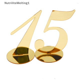 [NutriliteMelting1] ตัวเลขโต๊ะอะคริลิค โลหะ 0- 9 10 ชิ้น [TH]