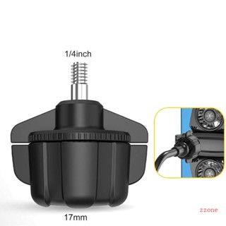Zzz อะแดปเตอร์สกรูเชื่อมต่อ พลาสติก 17 มม. เป็น 1 4 พร้อมความสูง 2 นิ้ว ทนทาน อุปกรณ์เสริม สําหรับโทรศัพท์มือถือ