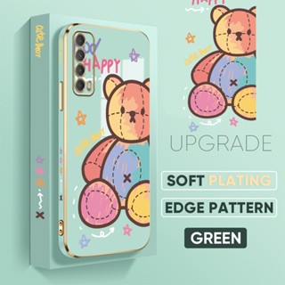 เคสโทรศัพท์มือถือ แบบนิ่ม ลายการ์ตูนหมี ป้องกันเลนส์ สําหรับ Huawei Y6P Y8P Y7A Y9S Y7 Y9 Prime 2019