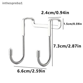 Inthespreba1^^ 1 ชิ้น ตะขอแขวนประตู สเตนเลส ฟรี ตู้ ร่องรอย ตะขอแขวนเสื้อผ้า *ใหม่