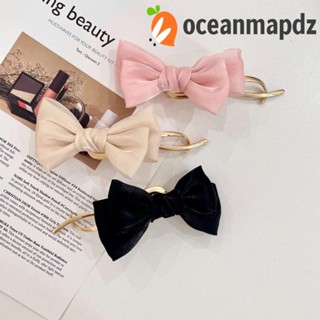 OCEANMAPDZ กิ๊บติดผม ผ้าตาข่าย ขนาดใหญ่ ประดับโบว์ ลายกบน่ารัก สไตล์เกาหลี