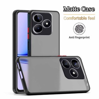 เคสโทรศัพท์มือถือซิลิโคน PC แข็ง ผิวด้าน กันกระแทก สําหรับ Realme C53 2023 Realmec53 Realmi Real me C 53 53C 4G