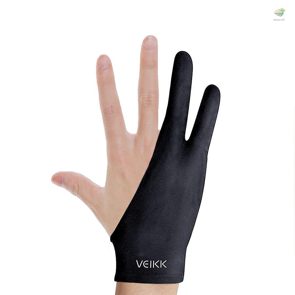 Veikk ถุงมือวาดภาพ สองนิ้ว ถุงมือวาดภาพ น้ําหนักเบา กันเหงื่อ ถุงมือนุ่ม สําหรับ VEIKK กราฟิก แท็บเล็ต กราฟิก มอนิเตอร์