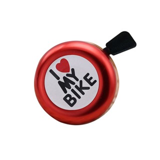 Rich2.br กระดิ่งเตือนภัย แบบใส พิมพ์ลาย I Love My Bike น่ารัก สําหรับติดรถจักรยาน