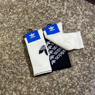 Adidas Originals “Monogram” Crew Socks #แพคคู่ (M,L)