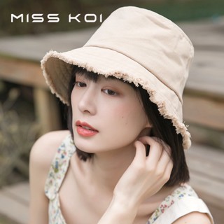 Misskoi [พร้อมส่ง] หมวกบักเก็ต กันแดด เข้ากับทุกการแต่งกาย แฟชั่นฤดูใบไม้ผลิ และฤดูใบไม้ร่วง สไตล์เกาหลี สําหรับผู้หญิง