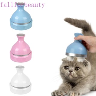 FALLFORBEAUTY เครื่องนวดหัวแมว อัจฉริยะ สําหรับสุนัข|หวีนวดไฟฟ้า ซิลิโคน ชาร์จ USB อเนกประสงค์ สําหรับสัตว์เลี้ยง สุนัข แมว