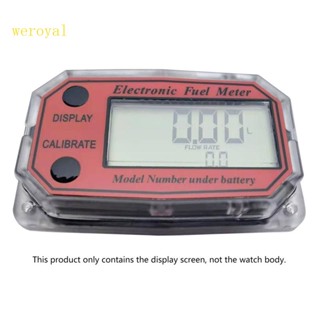 Weroyal เครื่องวัดการไหลของกังหันดิจิทัล หน้าจอ LCD ขนาดเล็ก