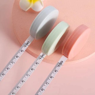 【พร้อมส่ง】3สี Mini tape measure สายวัดตัวแบบตลับม้วนเก็บได้ สายวัดเอวแบบพกพา 150ซม.