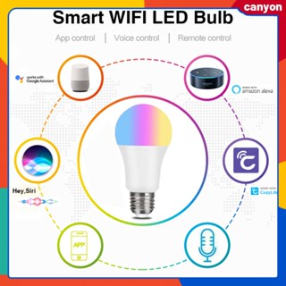 9W HomeKit WiFi Smart LED Bulb Dimmable RGBCW Bluetooth Magic Light Bulb Smartphone APP Control Timing Function รองรับ Voice Control canyon