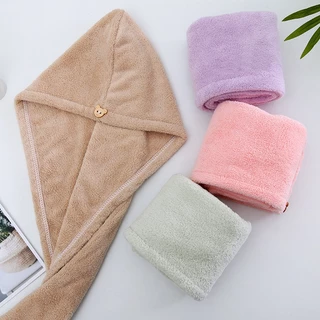 พร้อมส่ง หมวกคลุมผมแห้งเร็ว ผ้าคลุมผมแห้งไว ผ้าเช็ดผมนาโน สัมผัสนุ่มละมุ่น MJ10