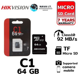 COINSคืน15%⚡FB9JMZV6⚡ HIKVISION HS-TF-C1(STD)/64GB/ C1 รับประกัน 7ปี