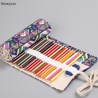 [Newyear] กระเป๋าดินสอ เครื่องเขียนโบราณ 12 24 36 48 72 ช่อง หลากสี [TH]