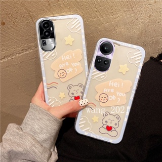 พร้อมส่ง ใหม่ เคสโทรศัพท์มือถือ ซิลิโคนนิ่ม ใส เบาพิเศษ ลายการ์ตูนหมี สําหรับ OPPO Reno10 Reno10 Pro+ Plus 5G OPPO A78 4G 2023 Reno10 Pro 5G