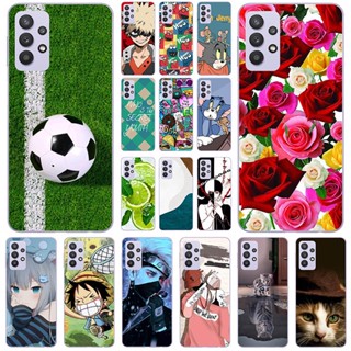 เคสซิลิโคนนิ่ม ลายการ์ตูนฟุตบอลน่ารัก สําหรับ Samsung Galaxy A53 5G A536 A52 A525 A526 A52S A528