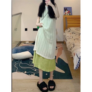ชุดเดรส Voile สีพื้น แบบกลวง สําหรับผู้หญิง
