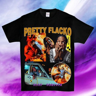 เสื้อยืดแขนสั้น คอกลม ทรงหลวม ลาย Pretty Flacko 2023 สไตล์ฮิปฮอป ยุโรป อเมริกัน สตรีท สําหรับผู้หญิง