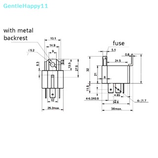 Gentlehappy รีเลย์รถยนต์ 4Pin 5Pin 30A พร้อมฟิวส์คอยล์แรงดันไฟฟ้า 12V 24V DC 1 ชิ้น