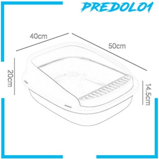 [Predolo1] กระบะทรายแมว ทําความสะอาดง่าย พร้อมกล่องใส่ทราย ด้านข้างสูง สําหรับแมวในร่ม