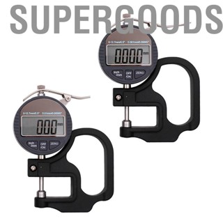 Supergoodsales Thickness Gauge Micrometer Meter 0‑12.7mm Digital Display Measuring Tool for Paper Film