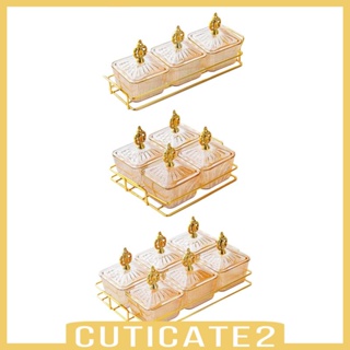 [Cuticate2] ถาดเสิร์ฟขนมขบเคี้ยว พร้อมฝาปิด สําหรับผลไม้แห้ง ถั่ว ลูกอม คุกกี้หวาน และผลไม้