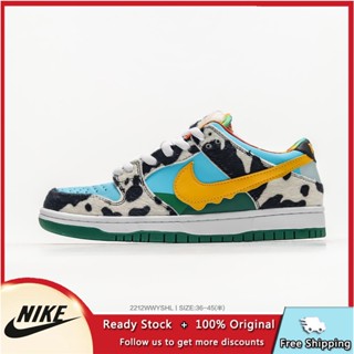 Ben &amp; Jerrys x NK SB Dunk Low Pro QSChunky Dunky รองเท้าผ้าใบลําลอง เหมาะกับการวิ่ง แฟชั่นฤดูร้อน สําหรับผู้ชาย ผู้หญิง