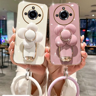 เคสโทรศัพท์มือถือนิ่ม ลายกังหันลม 3D หมุนได้ พร้อมสายคล้องมือ สําหรับ Realme 11 10 Pro+ Pro 5G Coca-Cola Edition C53 C55 NFC 4G Plus Realme11Pro