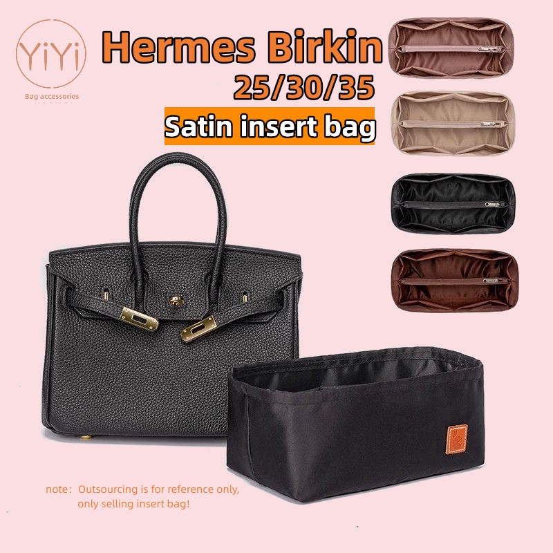 [YiYi] กระเป๋าผ้าซาติน สําหรับใส่เครื่องสําอาง Hermes Birkin 25 30 35
