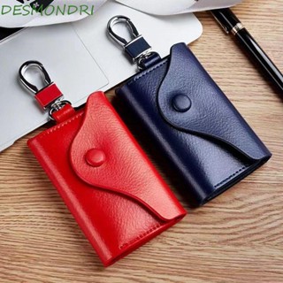 DESMONDRI กระเป๋าใส่กุญแจ หนัง PU มีซิป ขนาดเล็ก เรียบง่าย ส…