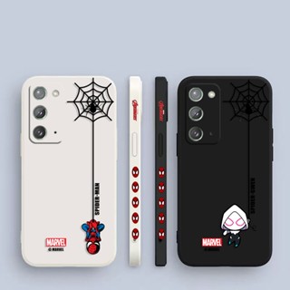 เคสโทรศัพท์มือถือ พิมพ์ลาย Spiderman Spider Gwen มีลายด้านข้าง แบบสร้างสรรค์ สําหรับ Samsung Galaxy Note 20 10 9 8 J8 J7 J6 J5 J4 M62 M53 M52 M51 M33 M31 M30 M21 M20 M10 S Ultra Plus Lite Prime 5G