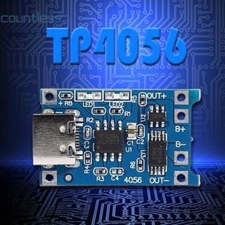 บอร์ดชาร์จแบตเตอรี่ลิเธียม TP4056 18650 Type-C 1A พร้อมไฟแสดงสถานะ สําหรับลิเธียม 5-20 ชิ้น