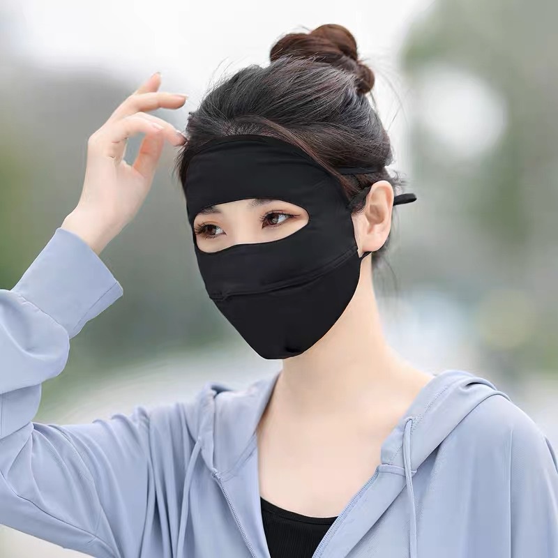 หน้ากากกันแดด ผ้าเรยอน ระบายอากาศได้ดี ป้องกันรังสีอัลตราไวโอเลต เหมาะกับใส่กลางแจ้ง แฟชั่นฤดูร้อน สําหรับผู้หญิง