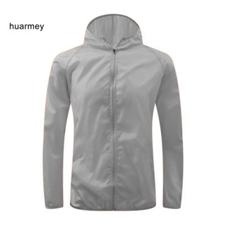 Huarmey เสื้อแจ็กเก็ตแขนยาว แบบบาง แห้งเร็ว สีพื้น เหมาะกับใส่วิ่งจ๊อกกิ้งกลางแจ้ง สําหรับผู้หญิง