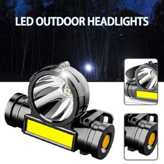 New Waterproof LED Headlamp Bright Head Torch USB Rechargeable COB Headlight